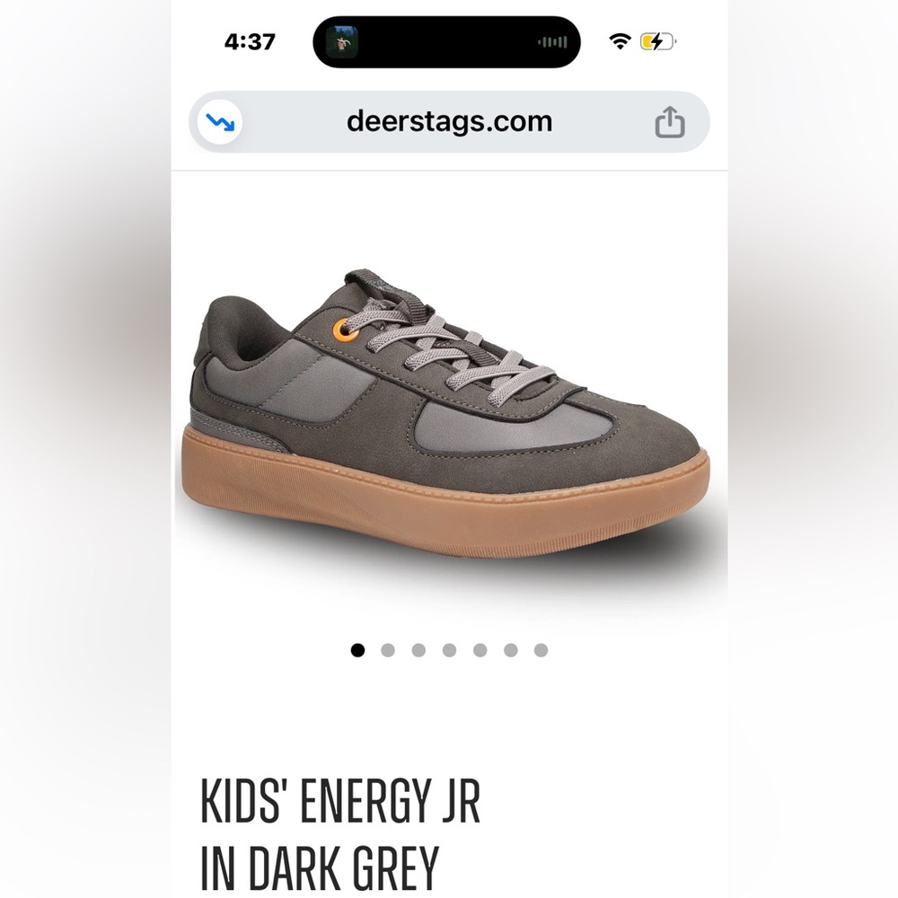 Deer Stags Kids' Energy JR Sneakers in Dark Grey and Tan